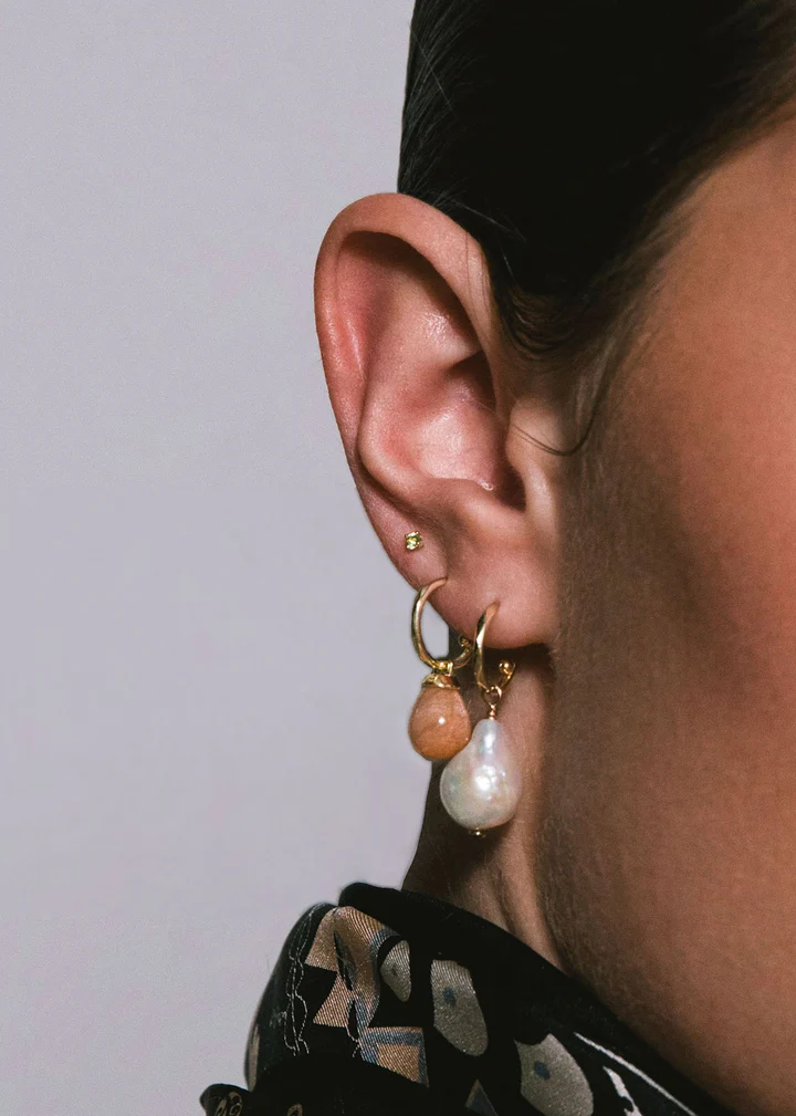 Carré 10-Karat ørestik med Turmalin TS 4276 TR