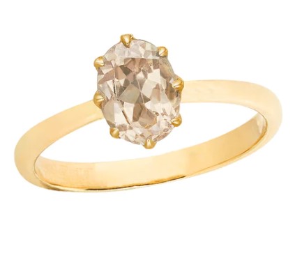 Carré 10-Karat Ring med Champagne Kvarts TR 4383 CHQ