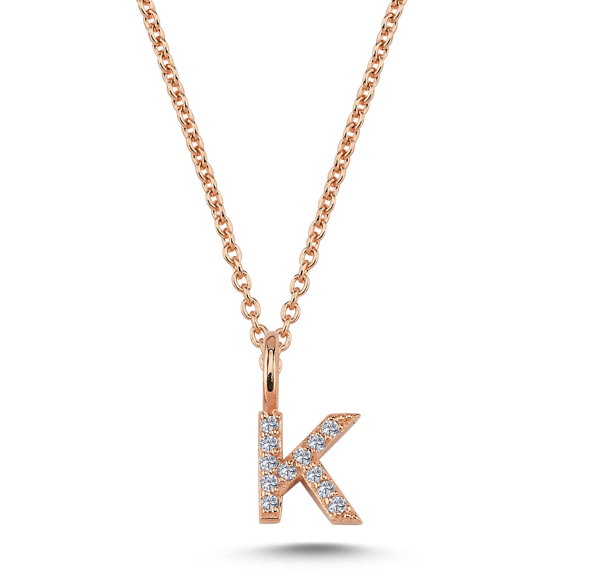 Nuran Bogstav vedhæng "K" med pavé V2201-K 0060