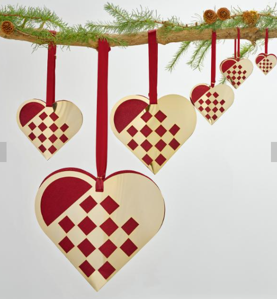 Nordahl Andersen Julehjerte XL 20cm-flettet julehjerte-forgyldt 98862862000