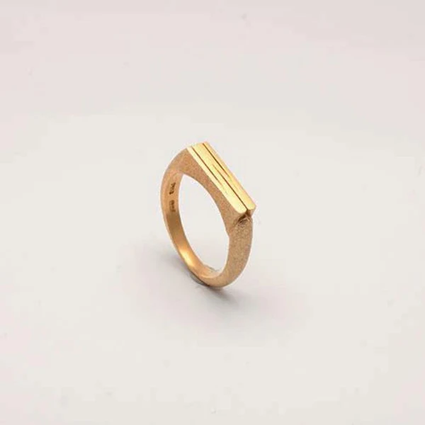 Heiring Initials Ring W Forgyldt 52-4-23FG