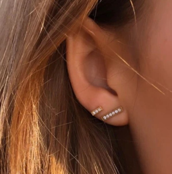 Ro Copenhagen Rock Square Diamant Ørestik M E108Y111