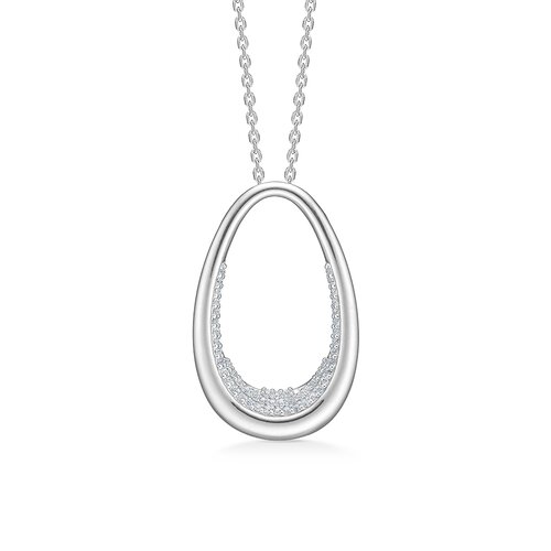 Mads Z Ellipse Halskæde Sølv 2126070