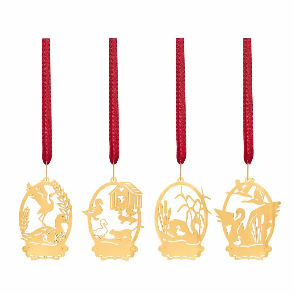 Nordahl Andersen 4 stk. Ophæng - Den Grimme Ælling 18k Fg 98863072000