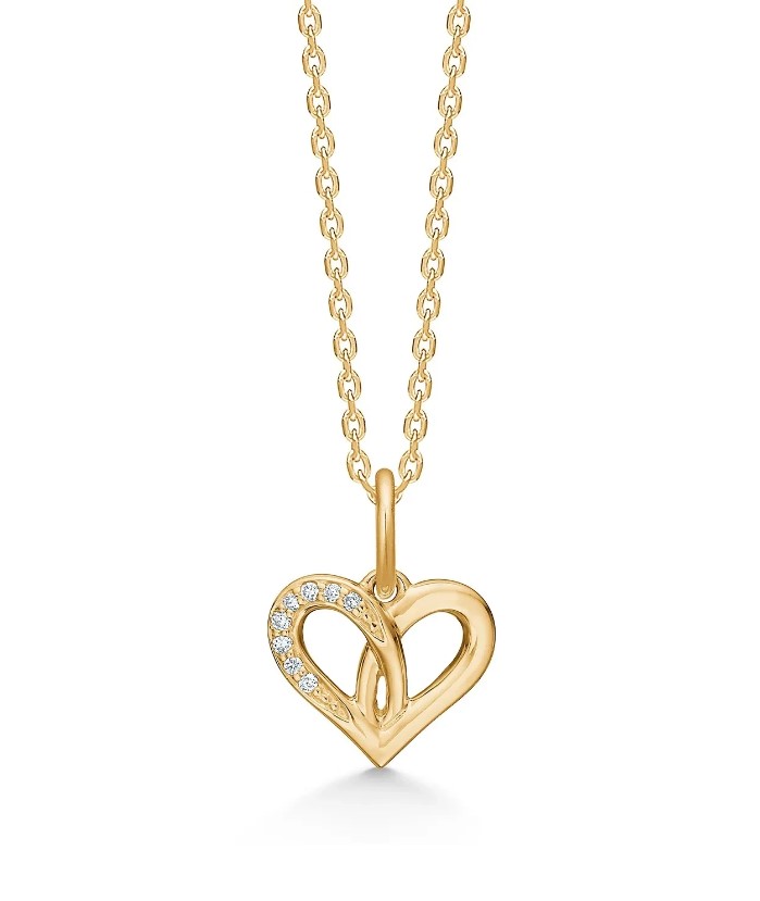 Mads Z 14 kt. Vedhæng Hjerte Med 0,040 ct. 1521049