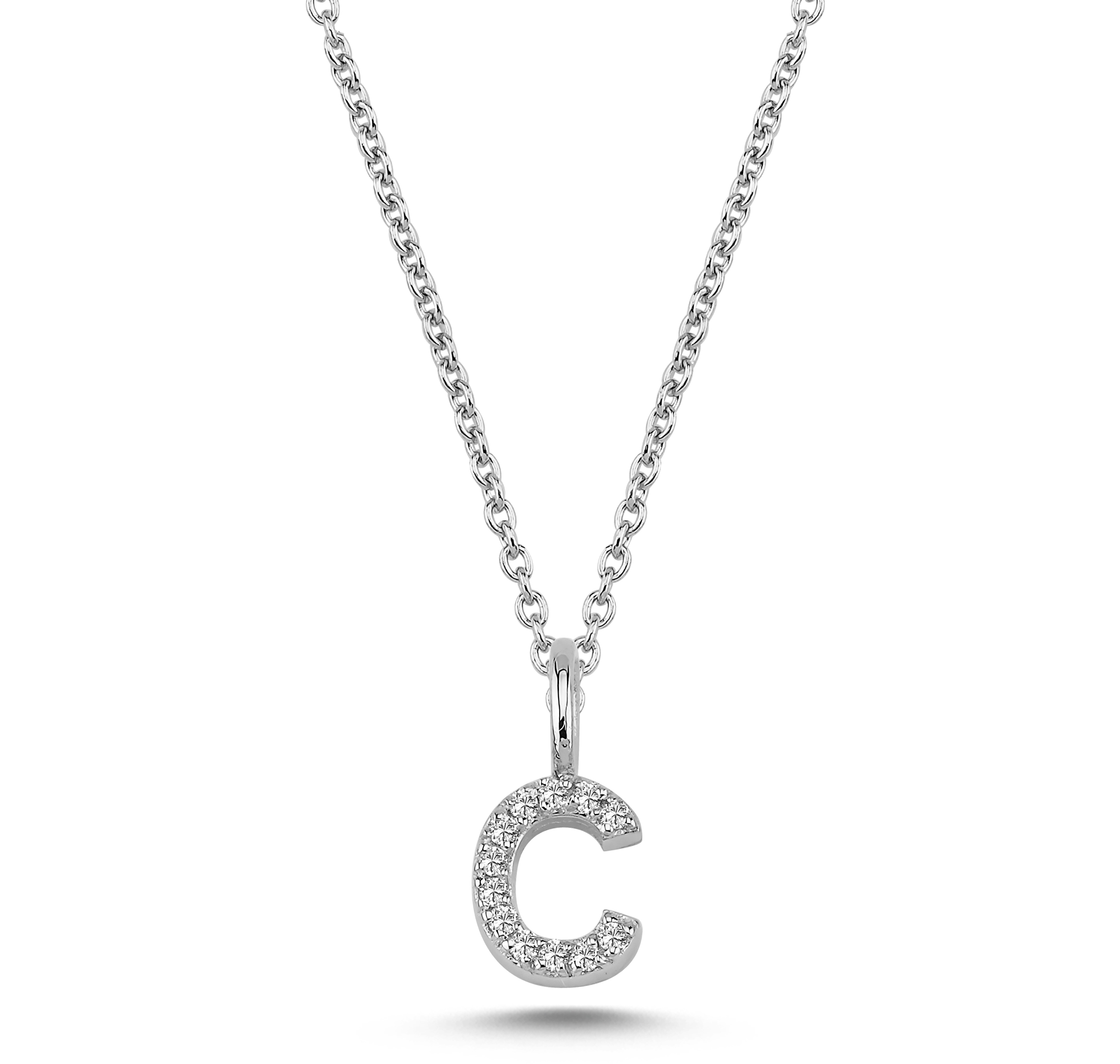 Nuran Bogstav vedhæng "C" med pavé V2201-C 0060