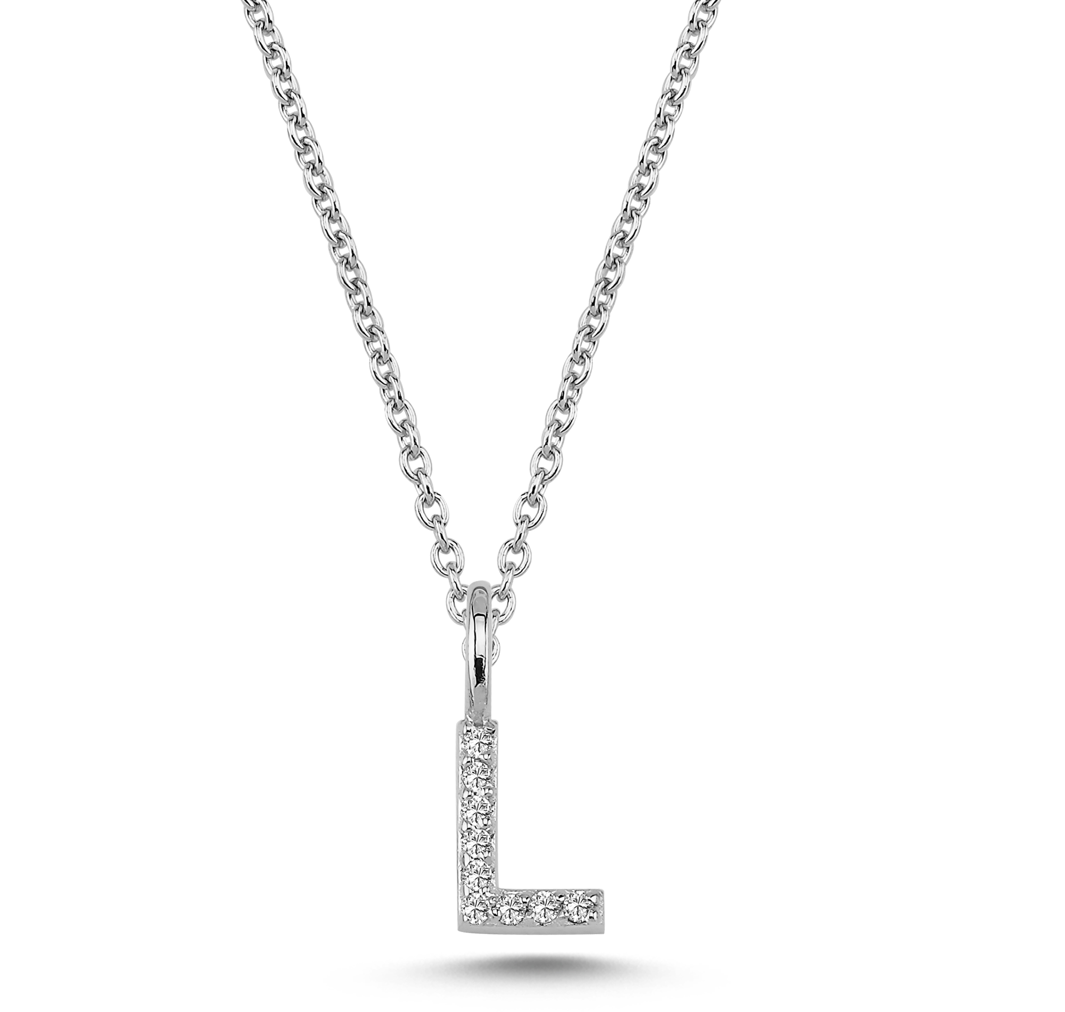 Nuran Bogstav vedhæng "L" med pavé V2201-L 0045