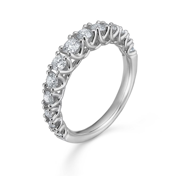 Mads Z CROWN Princess Ring 14 kt. hvidguld m. 0,75 ct diamant 1641975