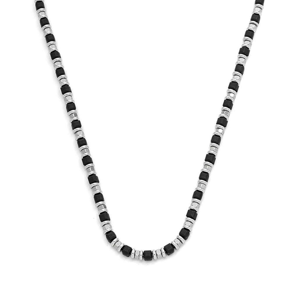 SAMIE halskæde med sorte perler x2008swsblack