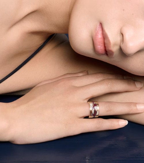 Georg Jensen Fusion Centerring Rød 20001560