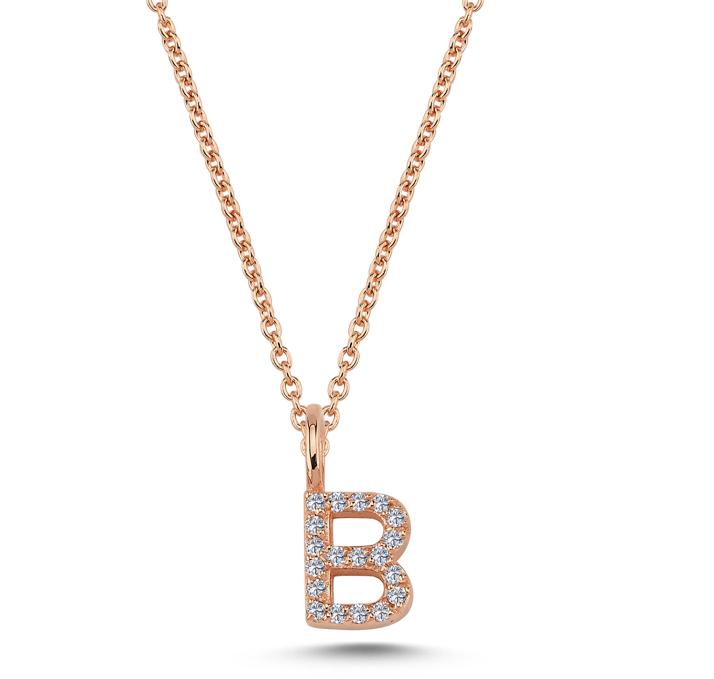 Nuran Bogstav vedhæng "B" med pavé V2201-B 0095