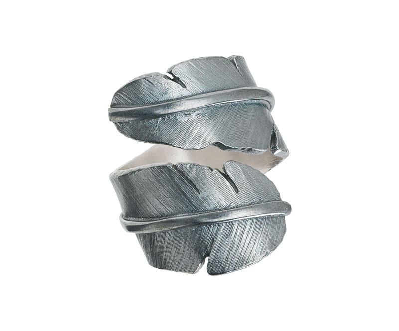 Heiring Fjer Ring Bred Oxideret 51-5-89OX