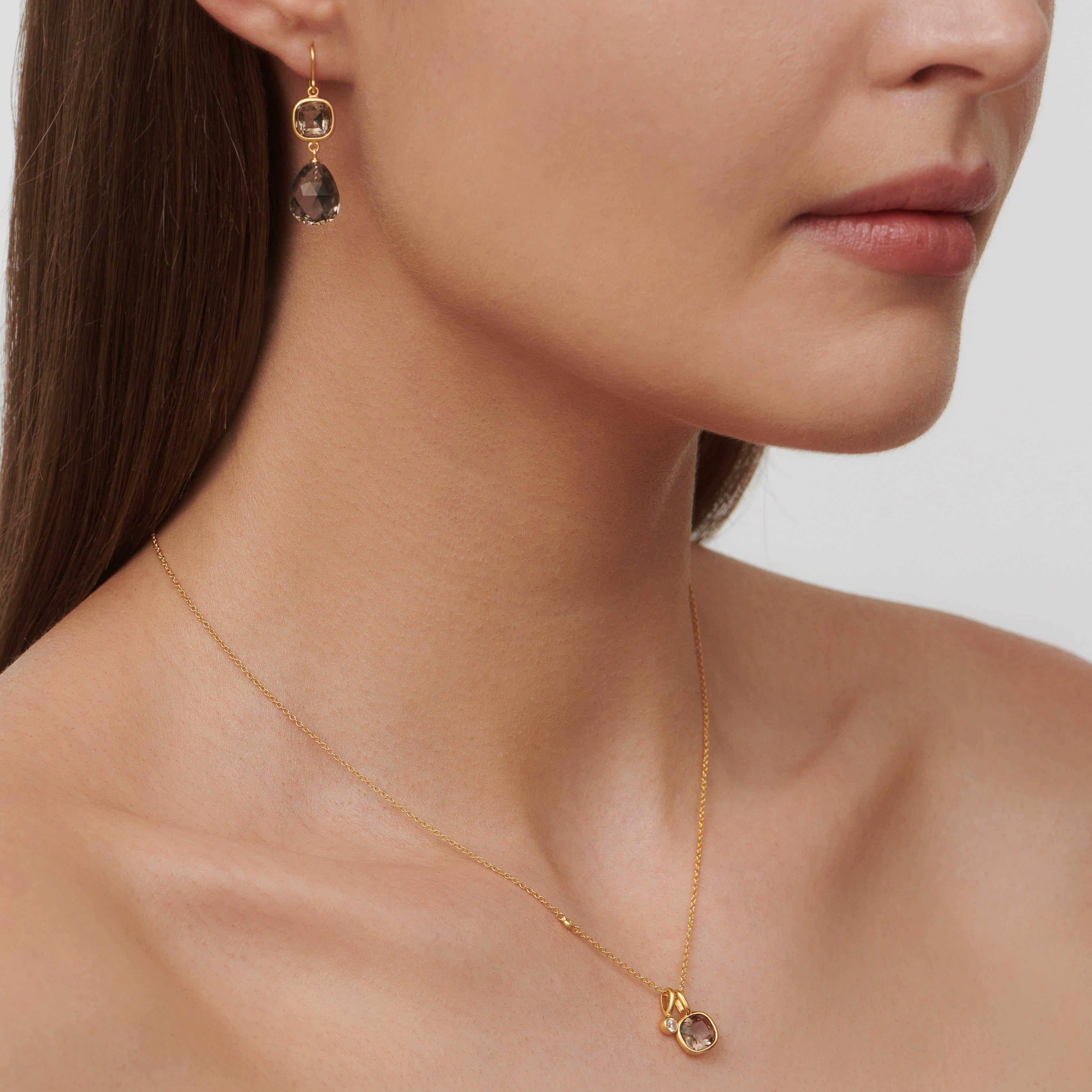 Julie Sandlau Olivia Vedhæng Smokey Forgyldt PD352GDSMCR