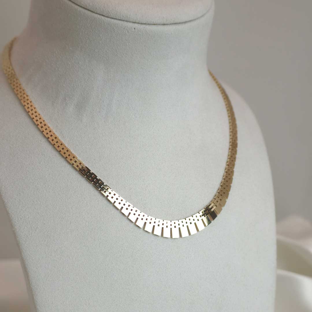 BNH Mursten Halskæde B m. forløb 14 kt 9,5 mm