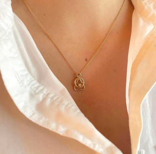 Heiring Mor Og Barn Vedhæng I Guld Med Brillant 78-5-62