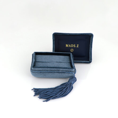 Mads Z Velour æske str. small - blå 1213-S-2
