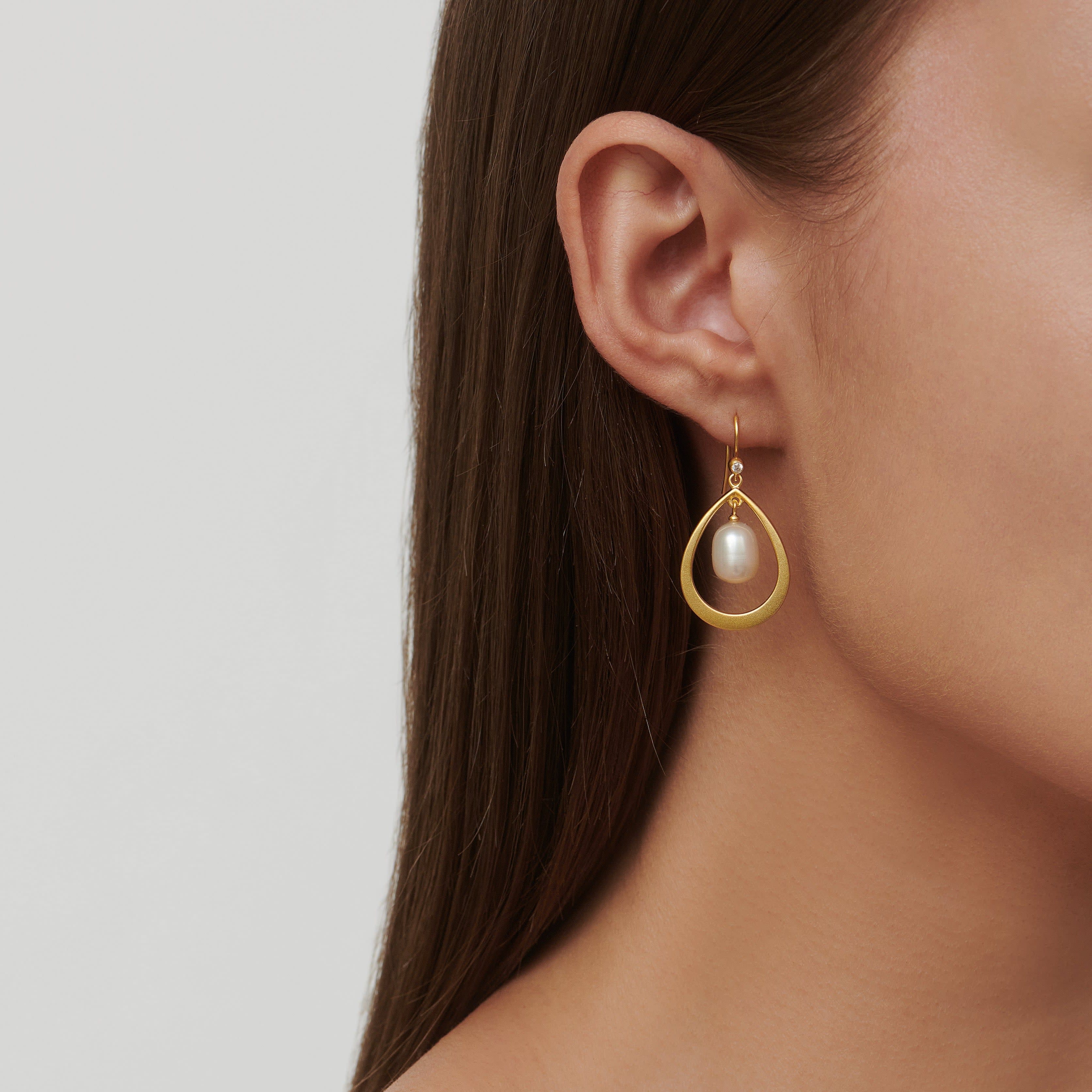 Julie Sandlau Afrodite Droplet Øreringe Forgyldt SDM84GDWHPLCZ