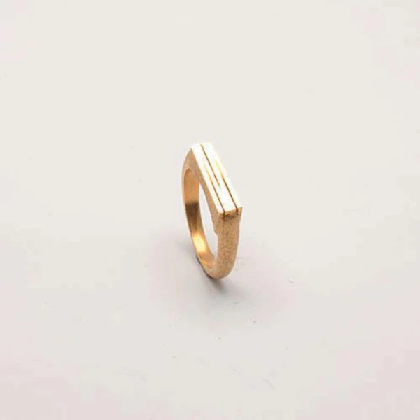 Heiring Initials Ring M Forgyldt 52-4-13FG  