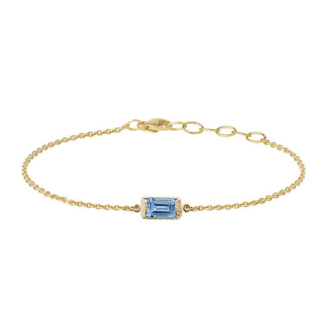 Heiring Square Armbånd Blå Topas 29-9-95