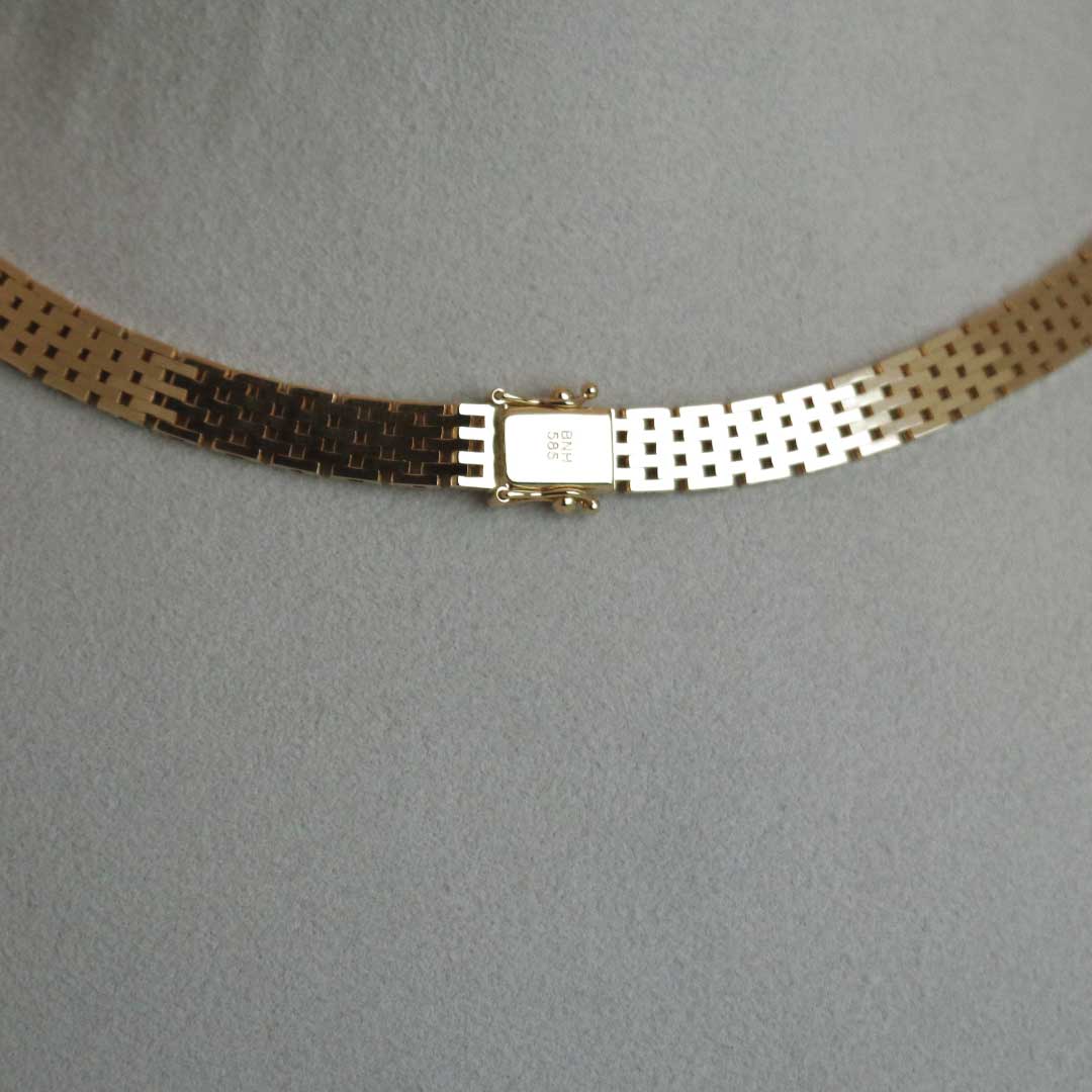 BNH Mursten Halskæde m. forløb 14 kt 11,5 mm