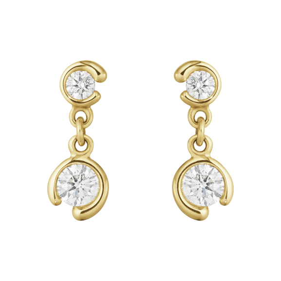 Georg Jensen Mercy Dobbelt Solitaire Øreringe Guld 20001428