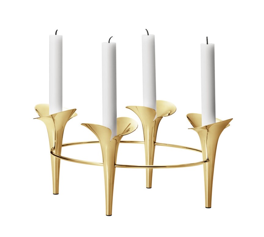 Georg Jensen Bloom Lysestage guld
