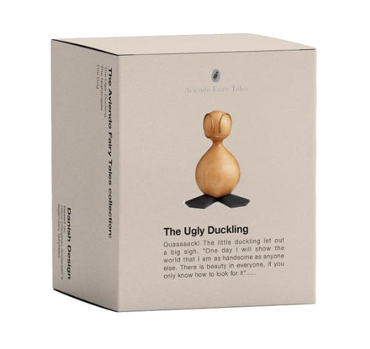 Aviendo The Ugly Duckling Rubber Wood Green Feet UD026