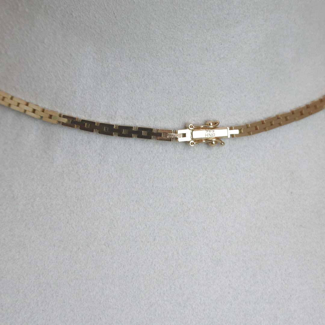 BNH Mursten Halskæde m. forløb 14 kt 7,5 mm