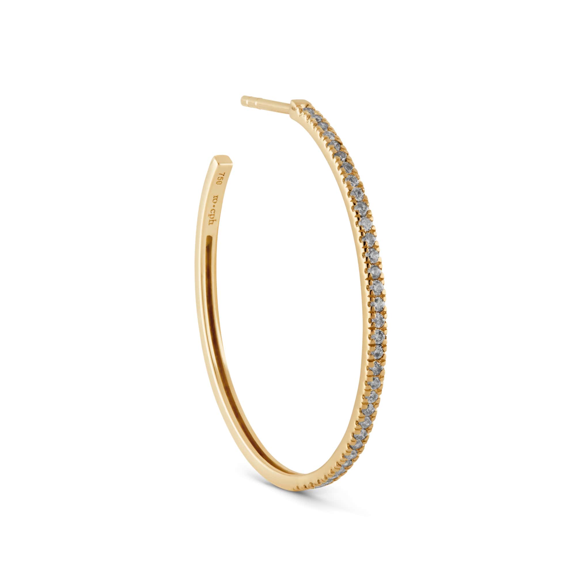 Ro Copenhagen Rock Classic Grey Diamant Creol L E110Y104