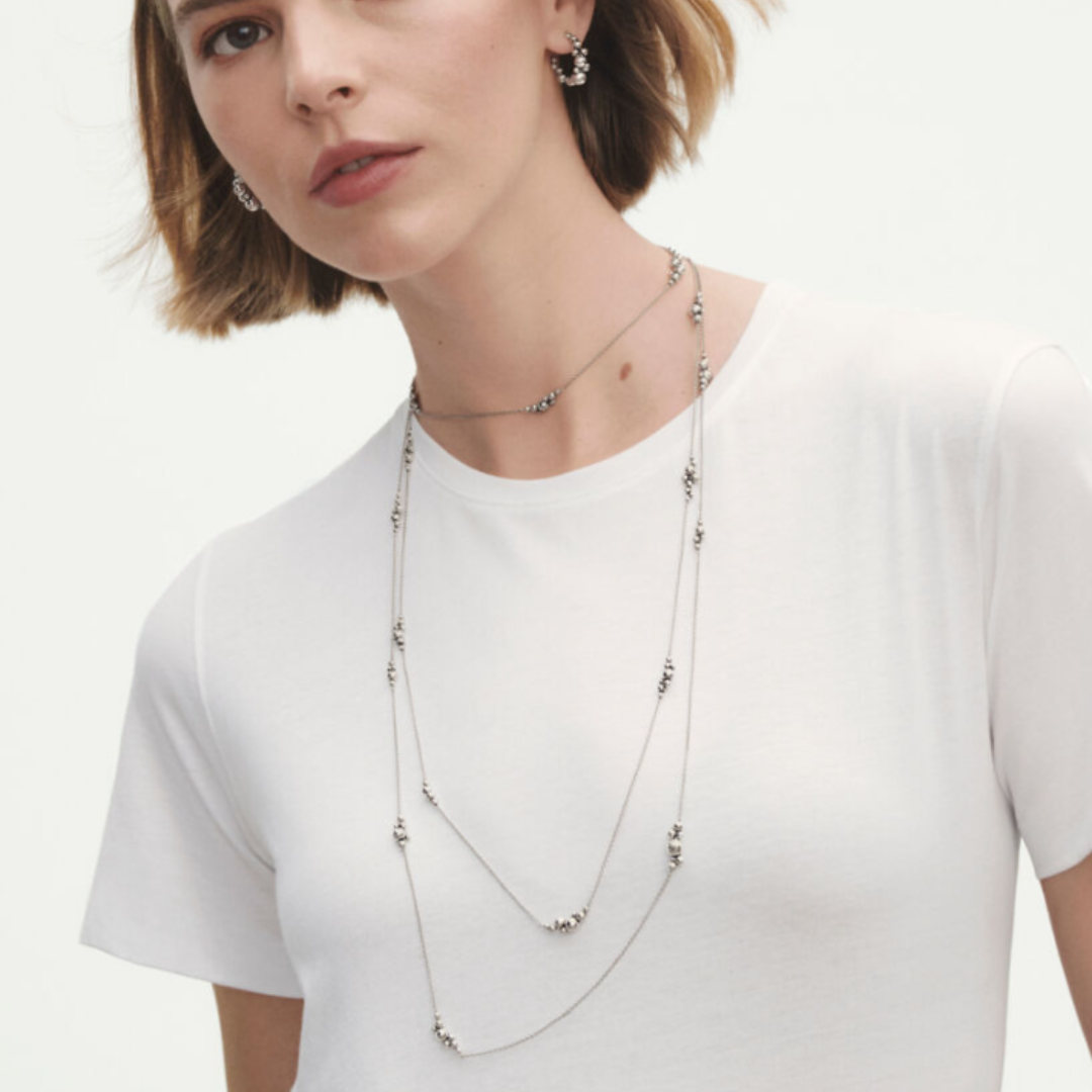 Georg Jensen Moonlight Grapes Sautoir Halskæde Sølv 20001598