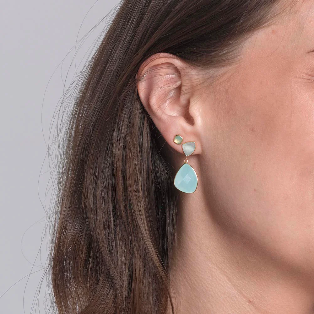 Izabel Camille Athena Øreringe a1500gsaquagreen