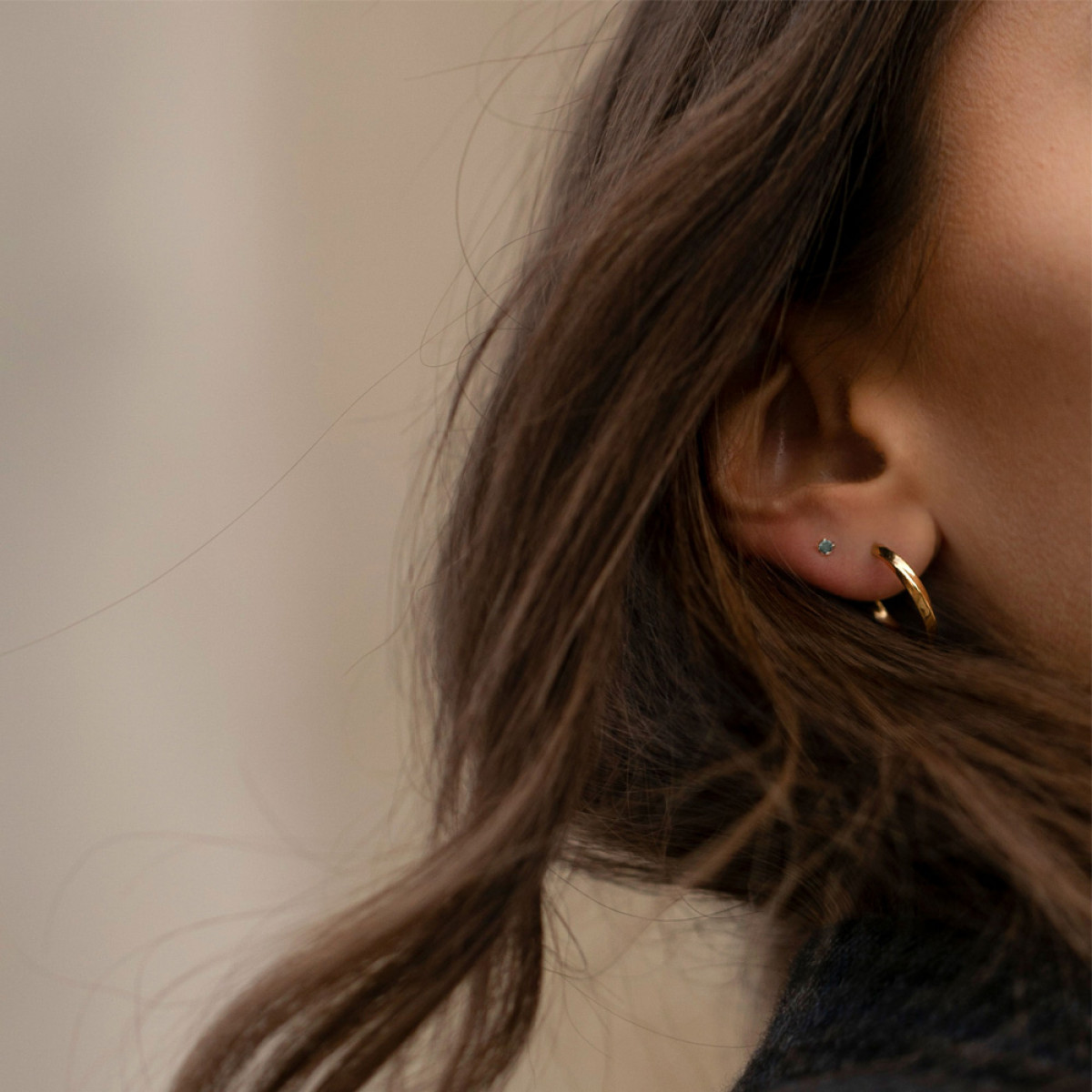 Carré 10-Karat ørestik med Turmalin TS 4276 TR