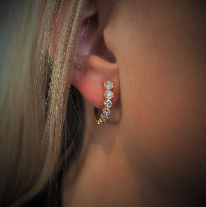 Sophie Bille Brahe Boucle Ensemble Øreringe EA04_BEN_WH