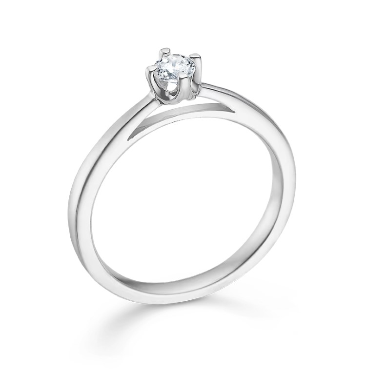 Mads Z CROWN ring 14 kt. hvidguld m. 0,16 ct diamant 1641616