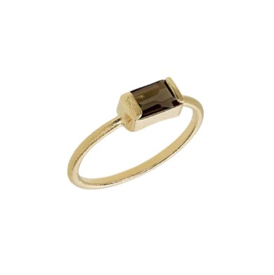 Heiring Square ring Smokey Quartz 52-9-24FG