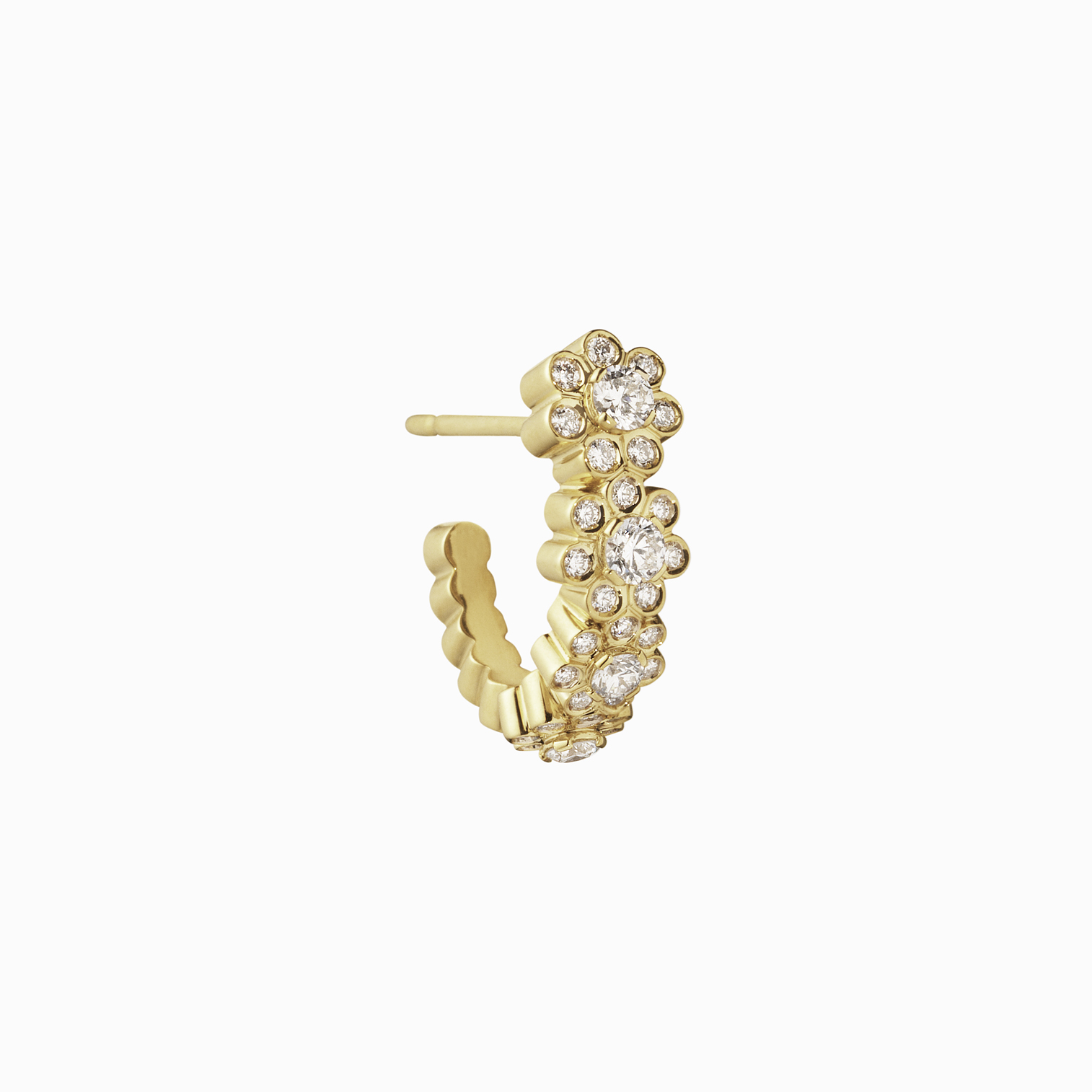 Sophie Bille Brahe Petite Boucle de Fleurs Ørering EA26_FLO_XS_BOU_ WH