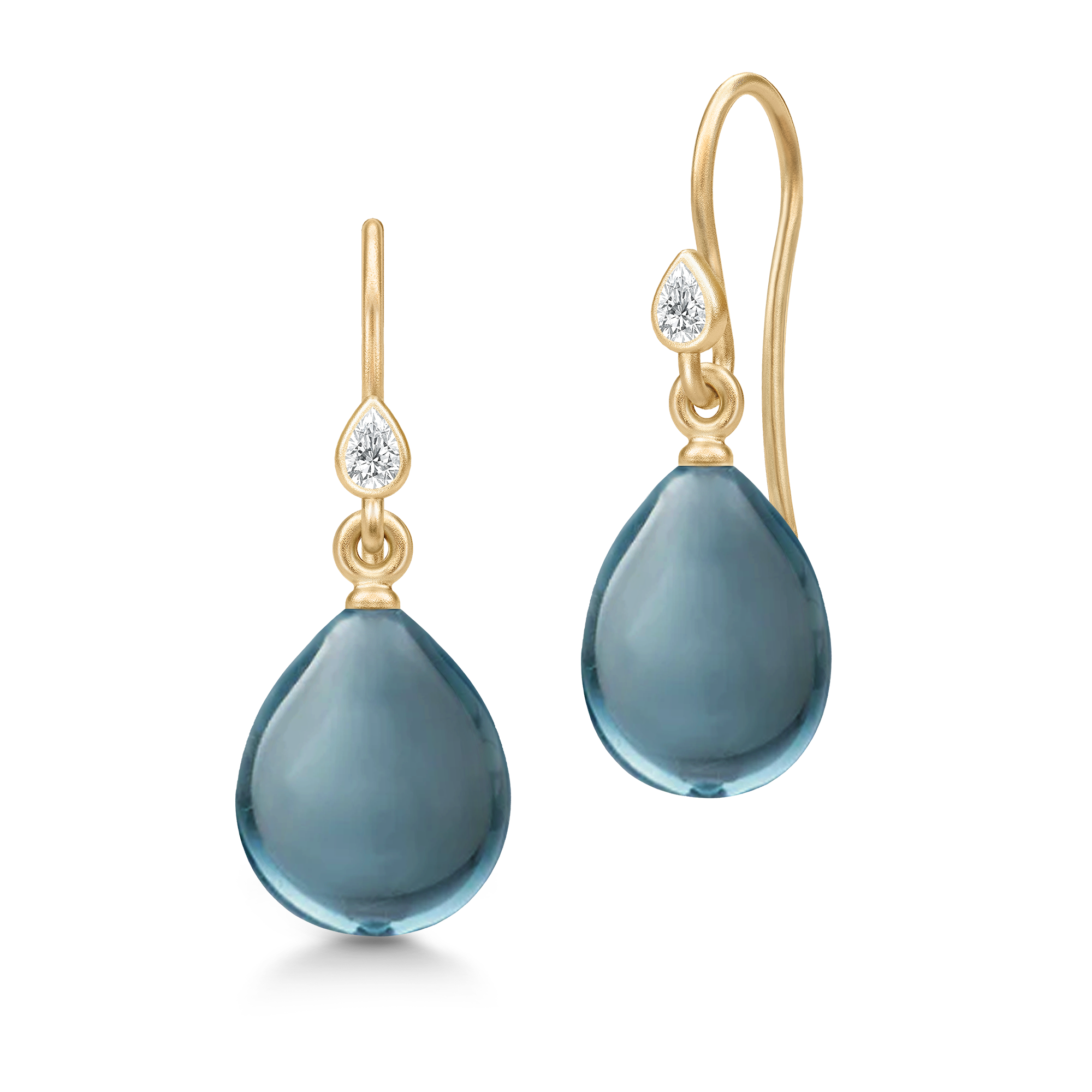 Julie Sandlau Prima Ballerina Øreringe London Blue Forgyldt HKS548GDLBCRCZ