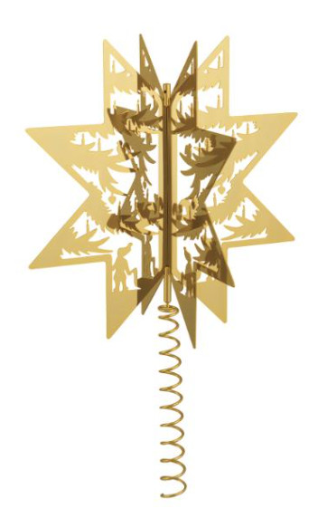 Nordahl Andersen - Topstjerne Forgyldt 16,5 cm 98863162000