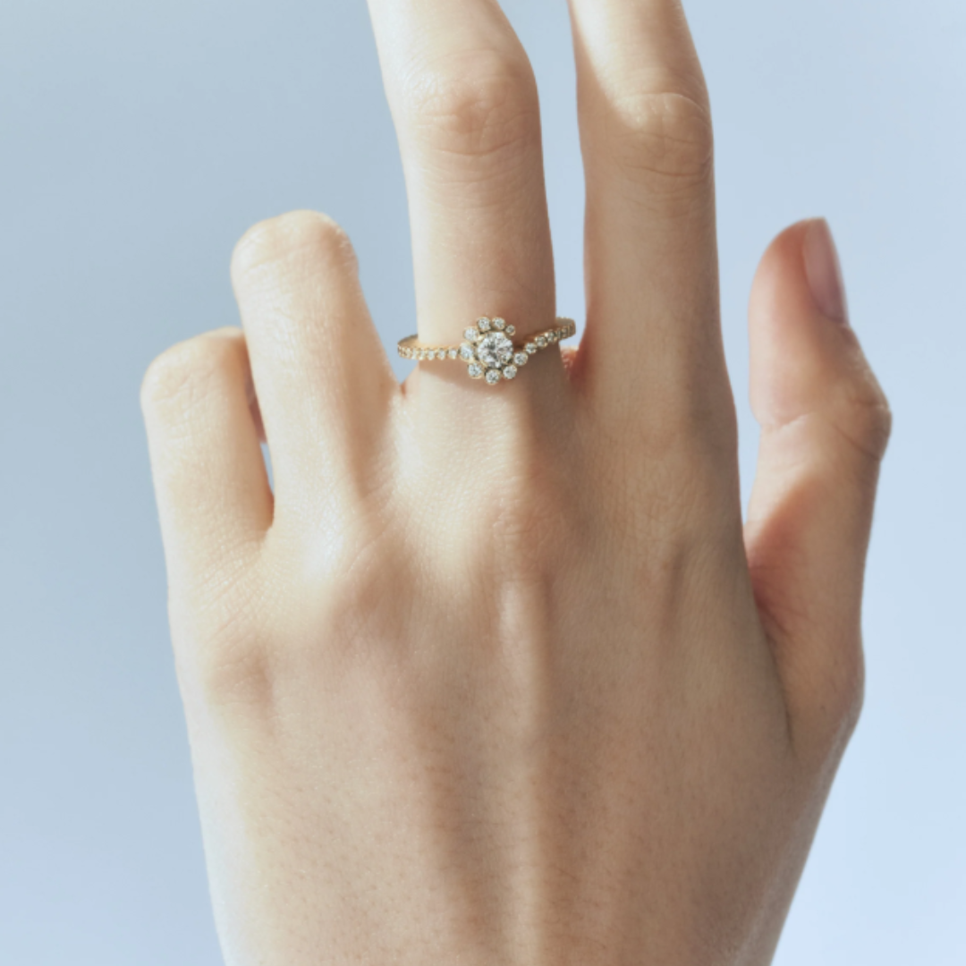 Sophie Bille Brahe Petite Celestine Ring RI24_ECEL_WH