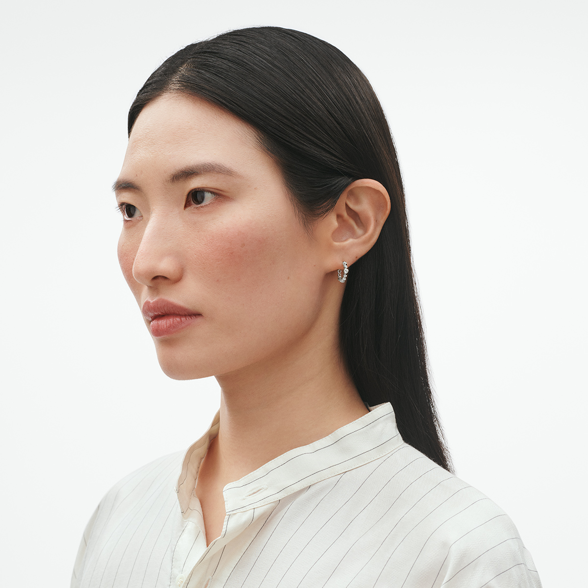 Georg Jensen Signature Diamonds Ørering Enkel 20001576