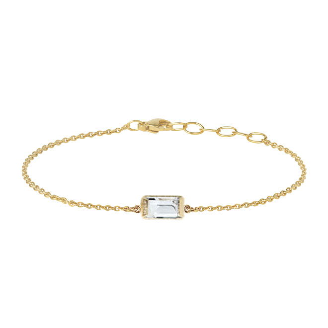 Heiring Square Armbånd Hvid Topas 29-9-93