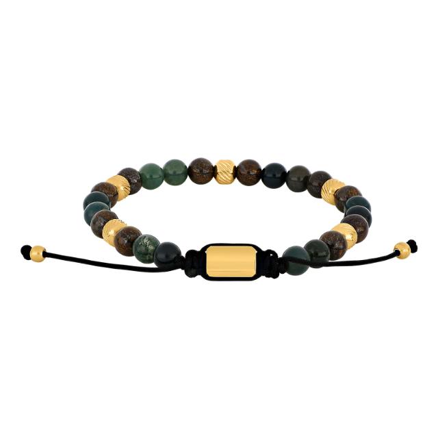 Son of Noa Armbånd Moss Agate/Ilmenite Bronzitite og IP Gold 80890432800