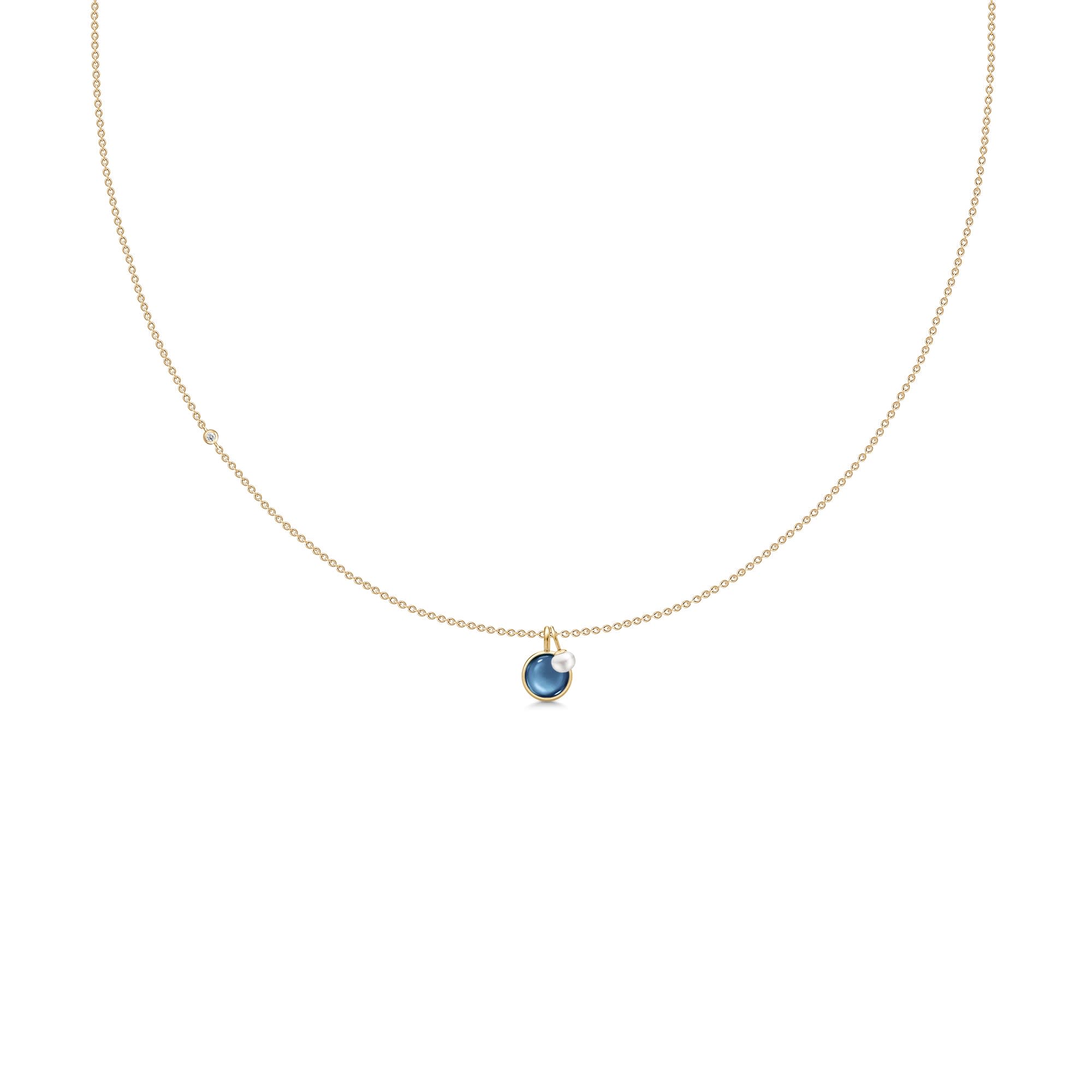 Julie Sandlau Prime Vedhæng Sapphire Blue Forgyldt PD19GDSACR