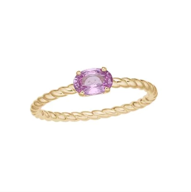 Carré 10-Karat ring med Pink Safir TR 4353 PSA