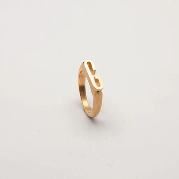 Heiring Initials Ring G Forgyldt 52-4-07FG