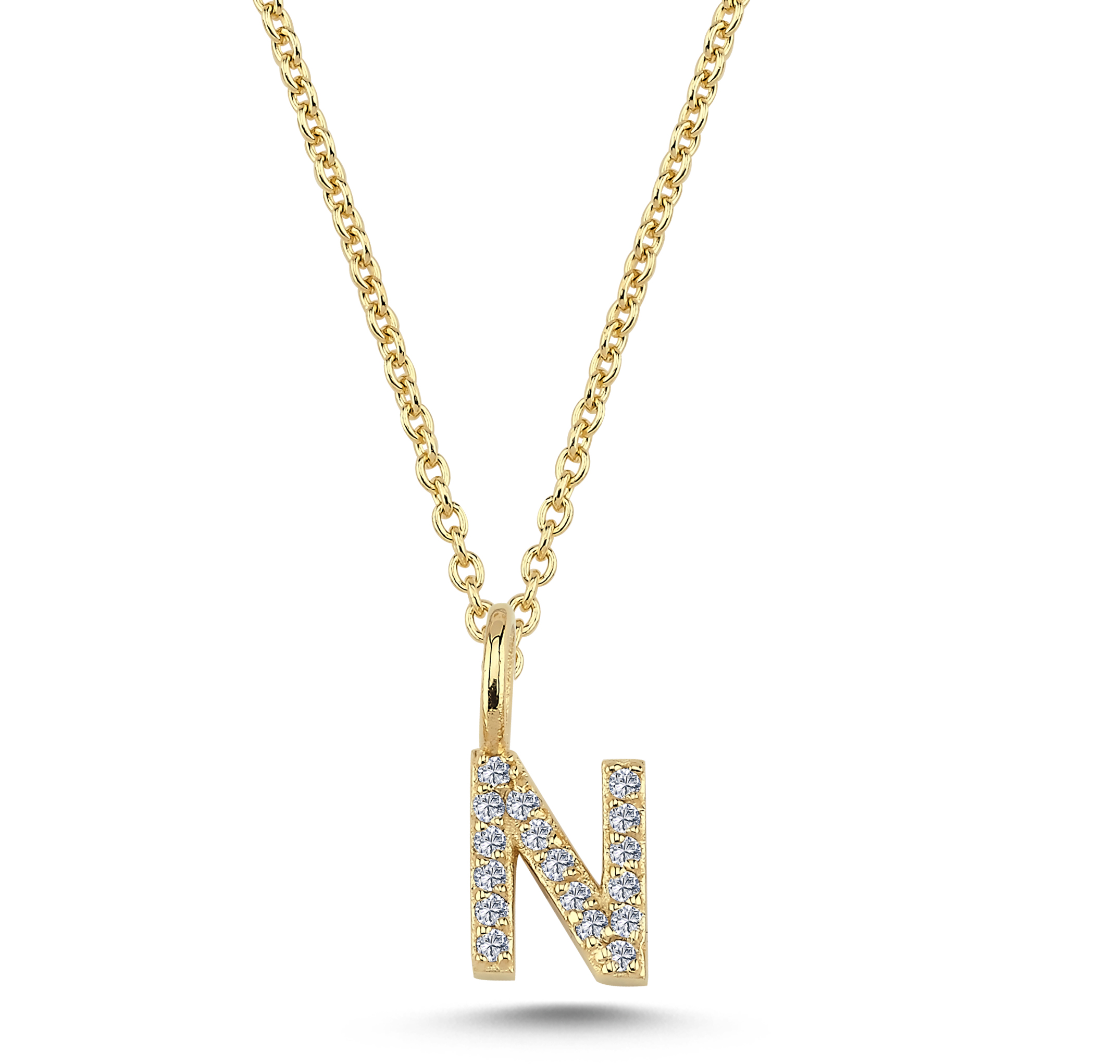 Nuran Bogstav vedhæng "N" med pavé V2201-N 0085