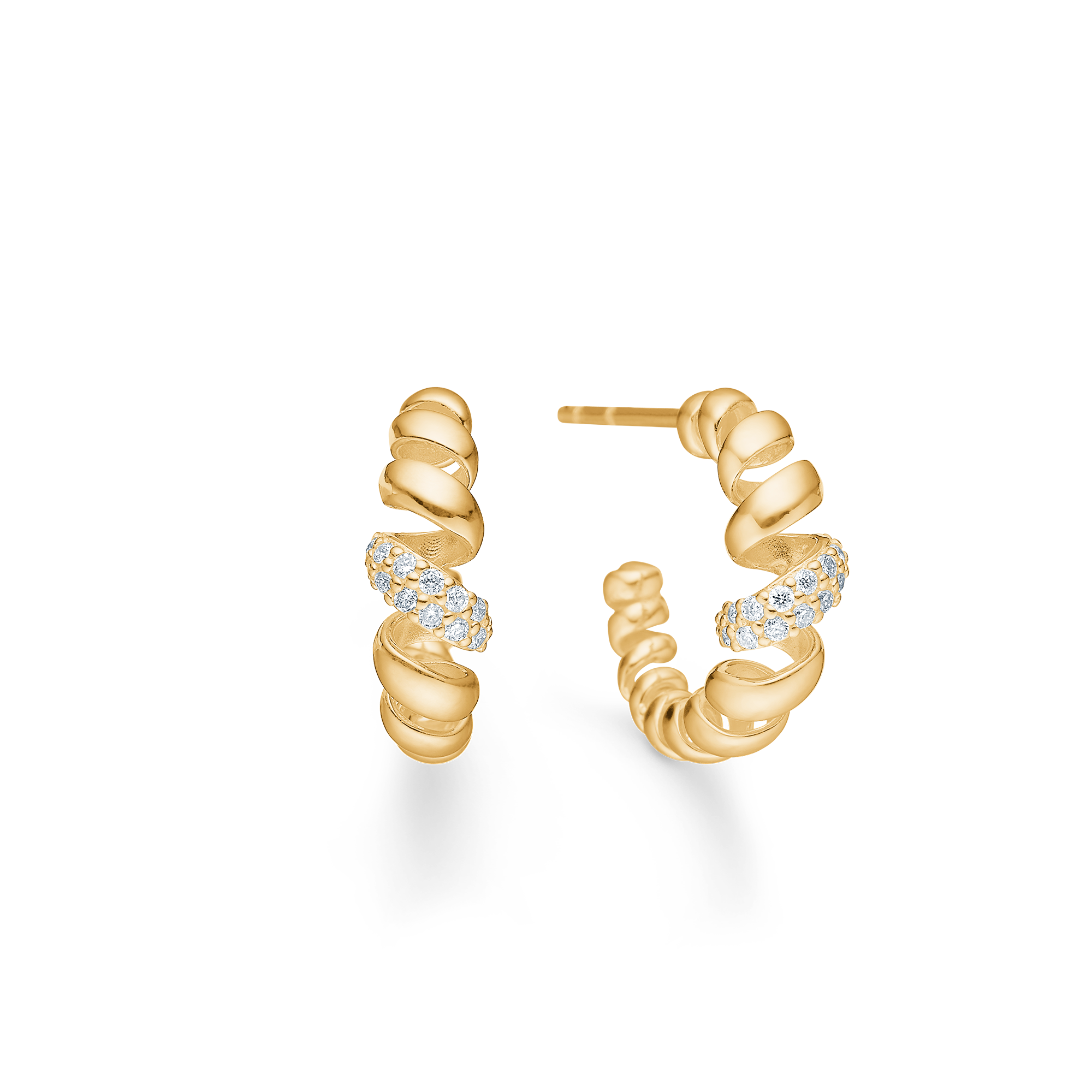 Mads Z Swirl Øreringe 14kt. 1511159