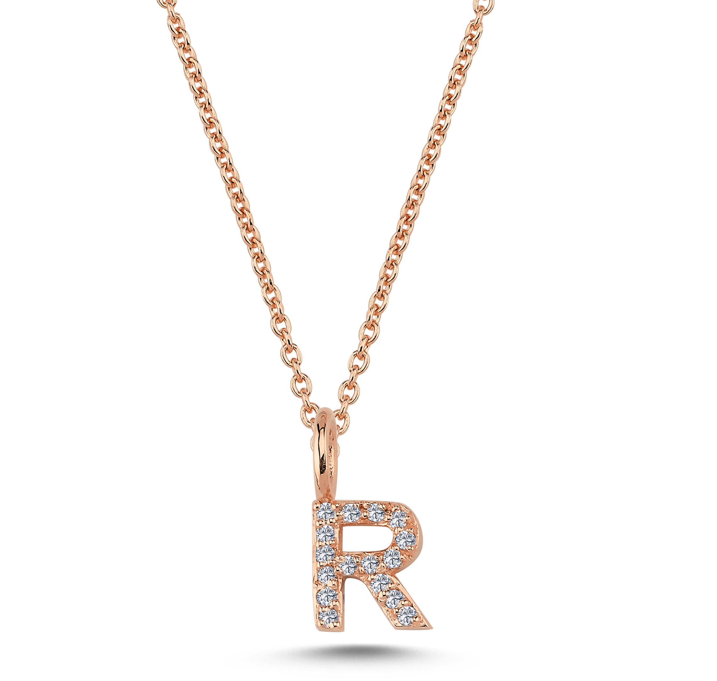 Nuran Bogstav vedhæng "R" med pavé V2201-R 0080