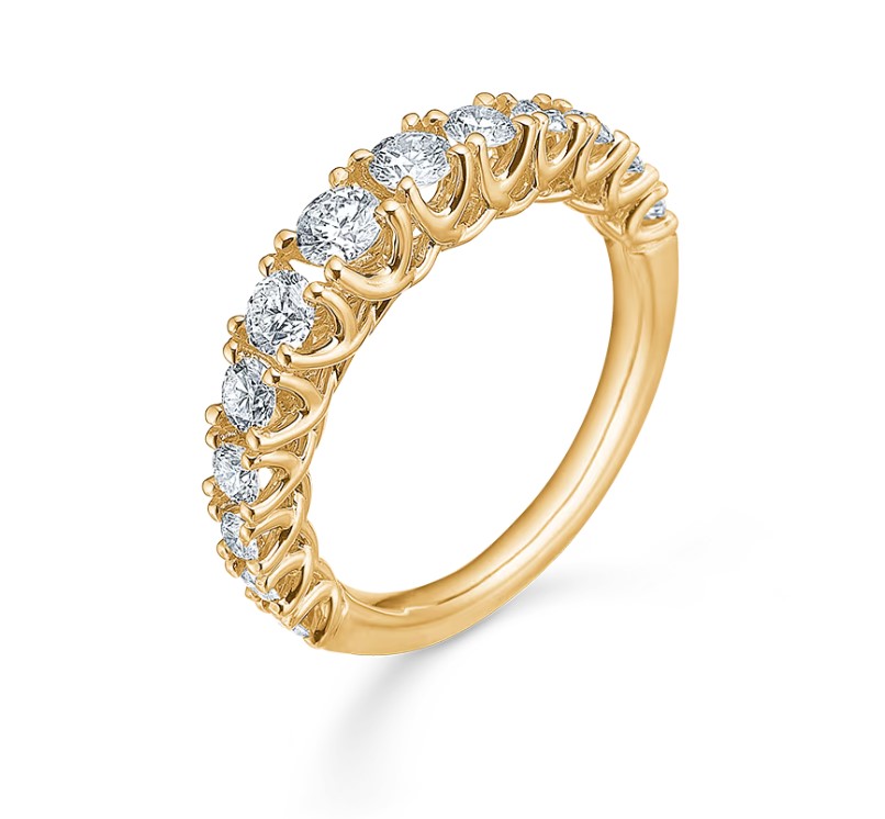 Mads Z Crown Princess Ring 14 kt. rødguld m. 1,00 ct diamant 1541999