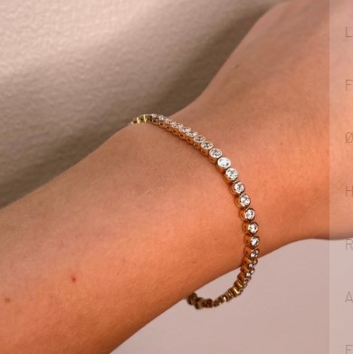 Mads Z Tennisarmbånd 8kt. 3357003